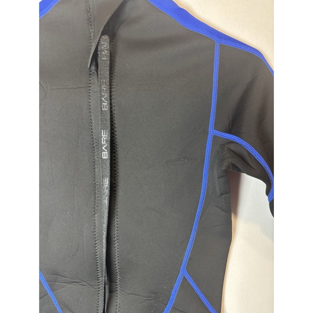 Bare 2mm Sport Shorty Wetsuit Men's LJ Black Blue Back Zip Neoprene - Picture 9 of 16